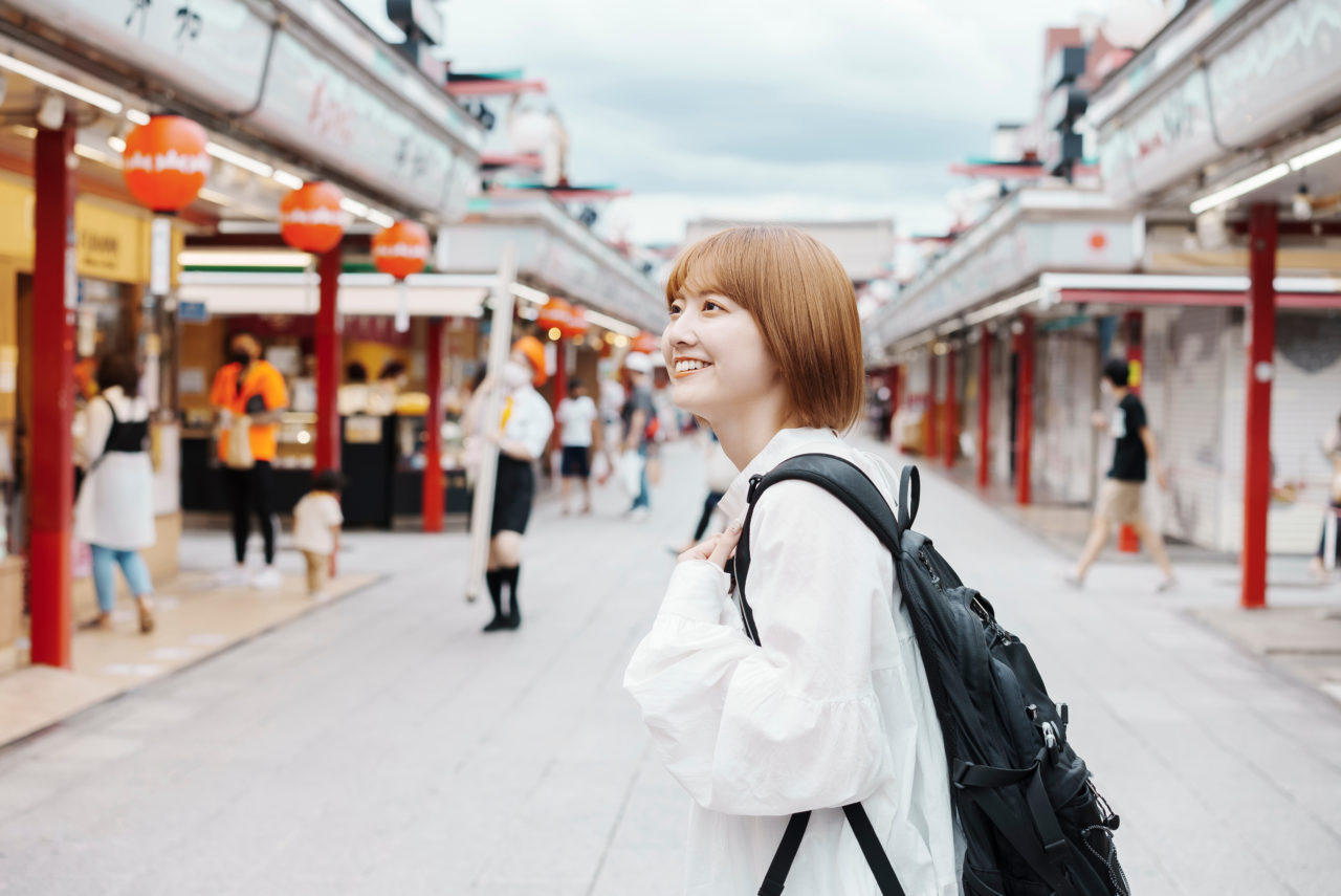 a girl at asakusa